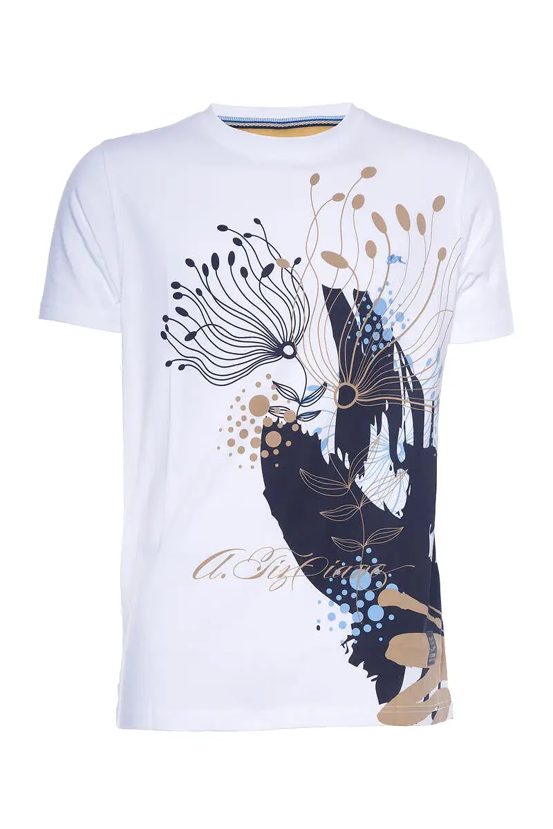 A TIZIANO ROBERTO SS GRAPHIC CREW (WHITE)