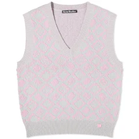 Acne Studios Konny Tiles Face Sleeveless KnitBubble Pink & Spring Green