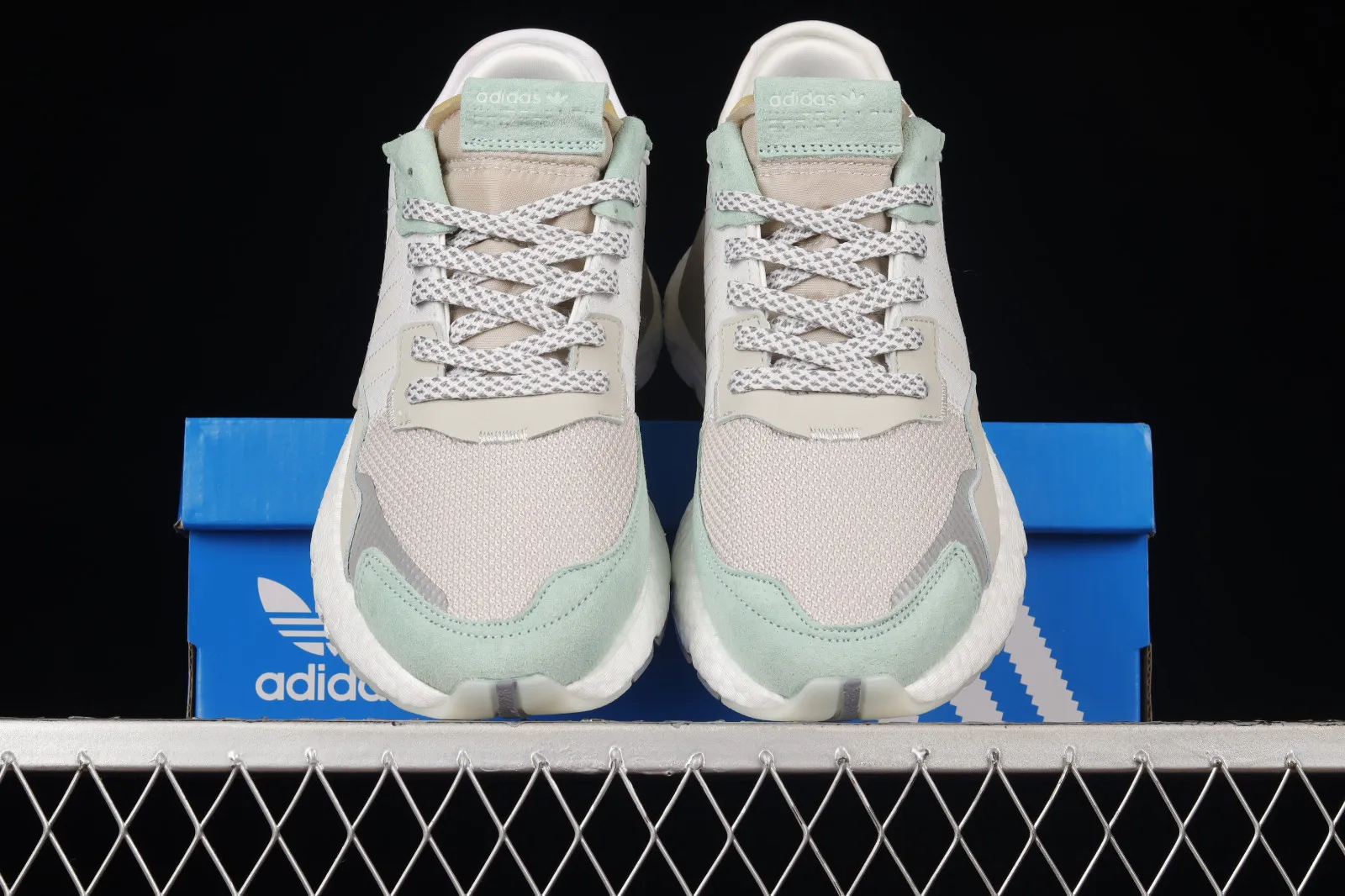 Adidas Nite Jogger Raw White Grey One Vapour Green BD7956