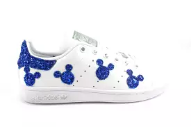 Adidas Stan Smith J Topolini Blu Glitter