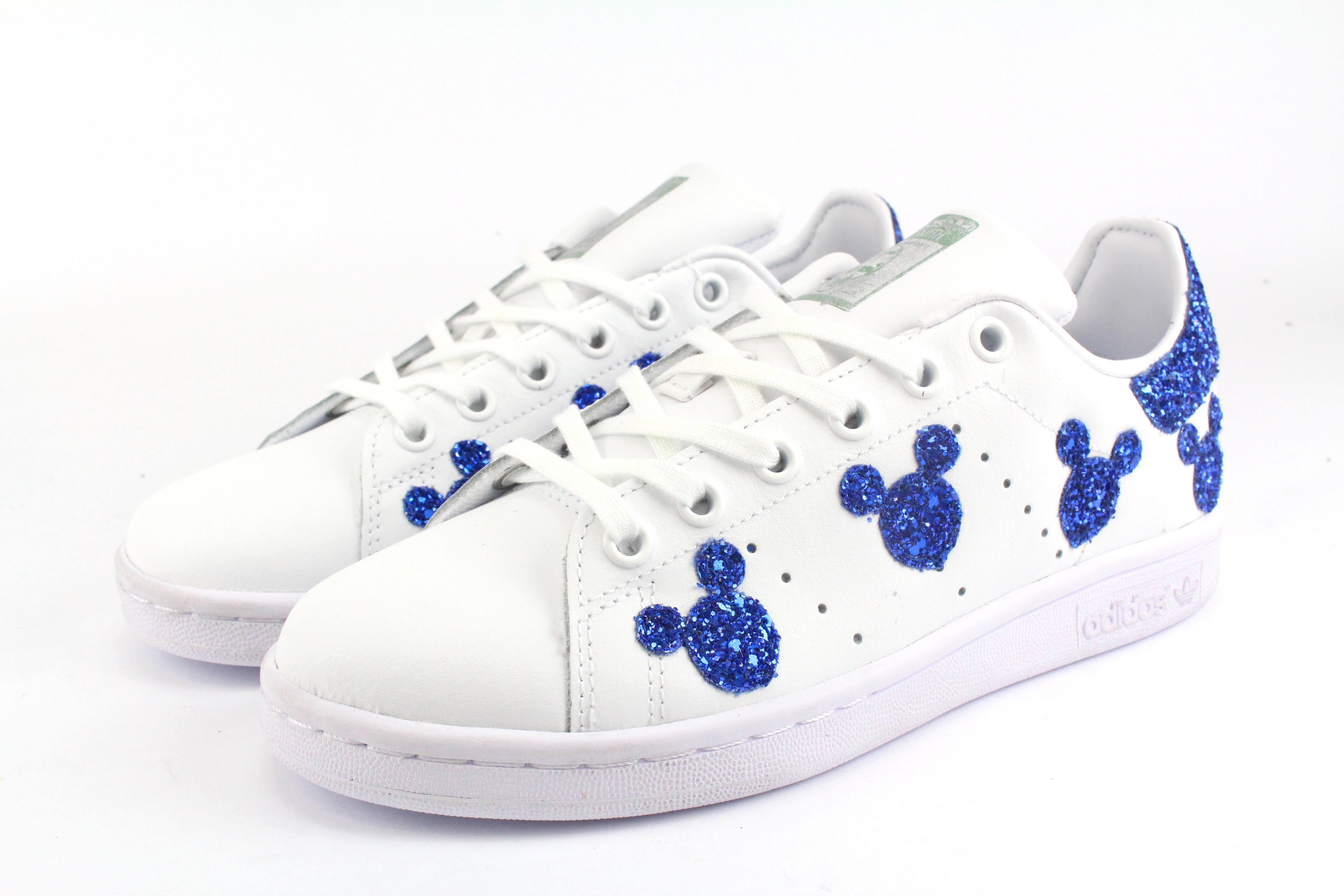 Adidas Stan Smith J Topolini Blu Glitter