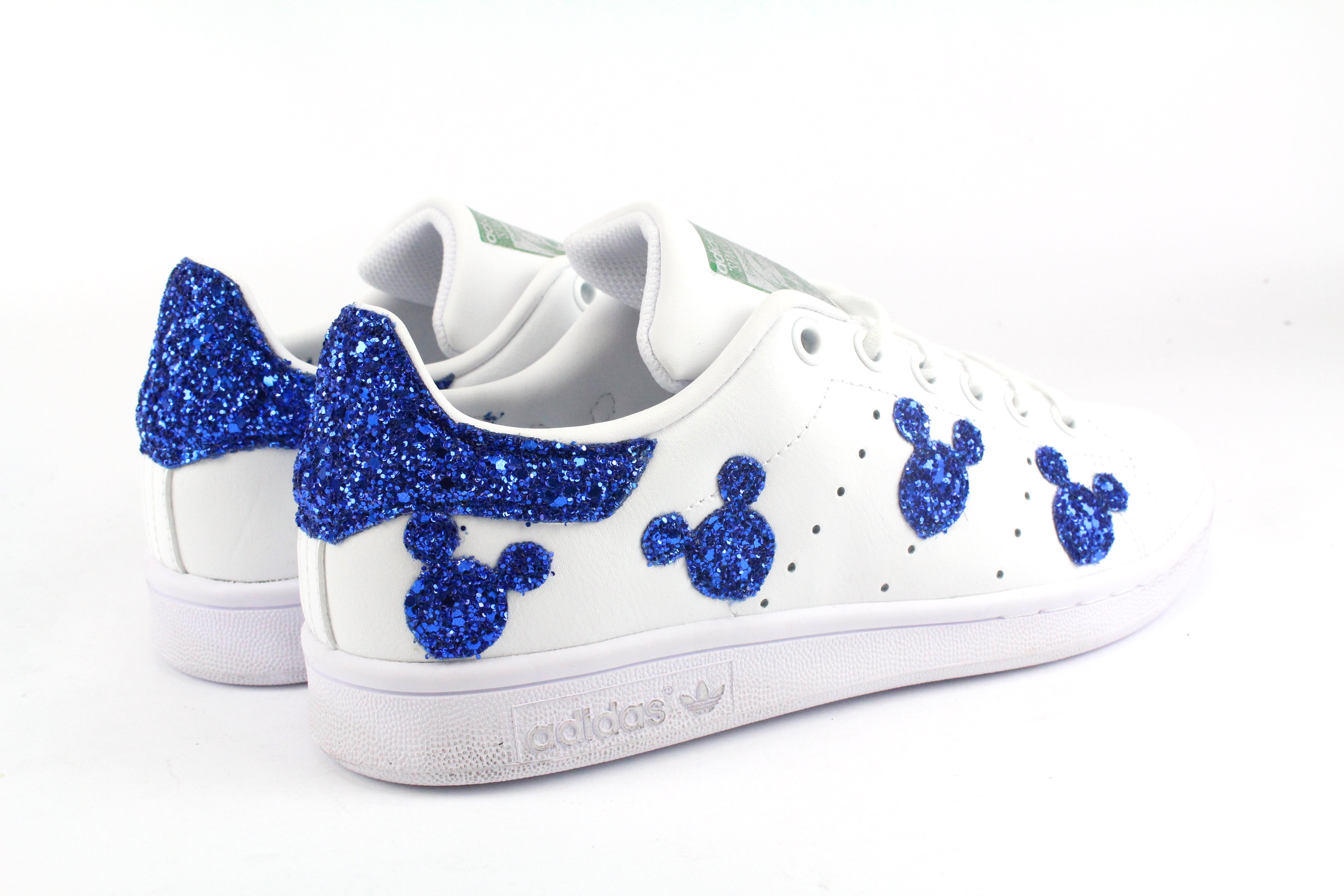 Adidas Stan Smith J Topolini Blu Glitter