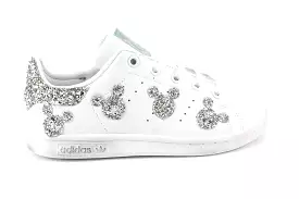 Adidas Stan Smith J Topolini Silver Glitter