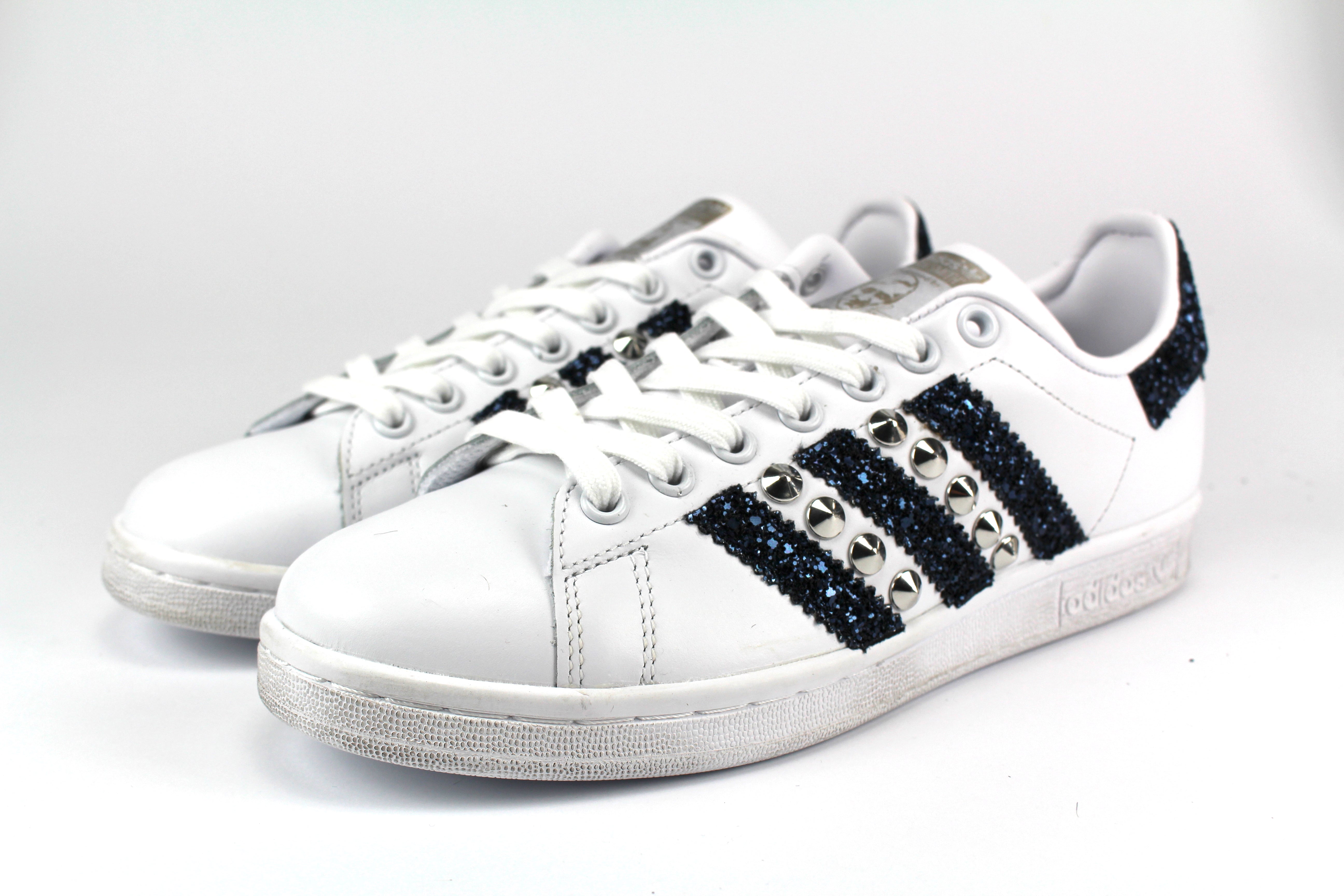 Adidas Stan Smith Navy Glitter & Borchie