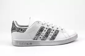 Adidas Stan Smith Silver Glitter & Borchie