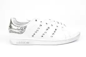 Adidas Stan Smith Silver Glitter Borchie & Cocco Laminato