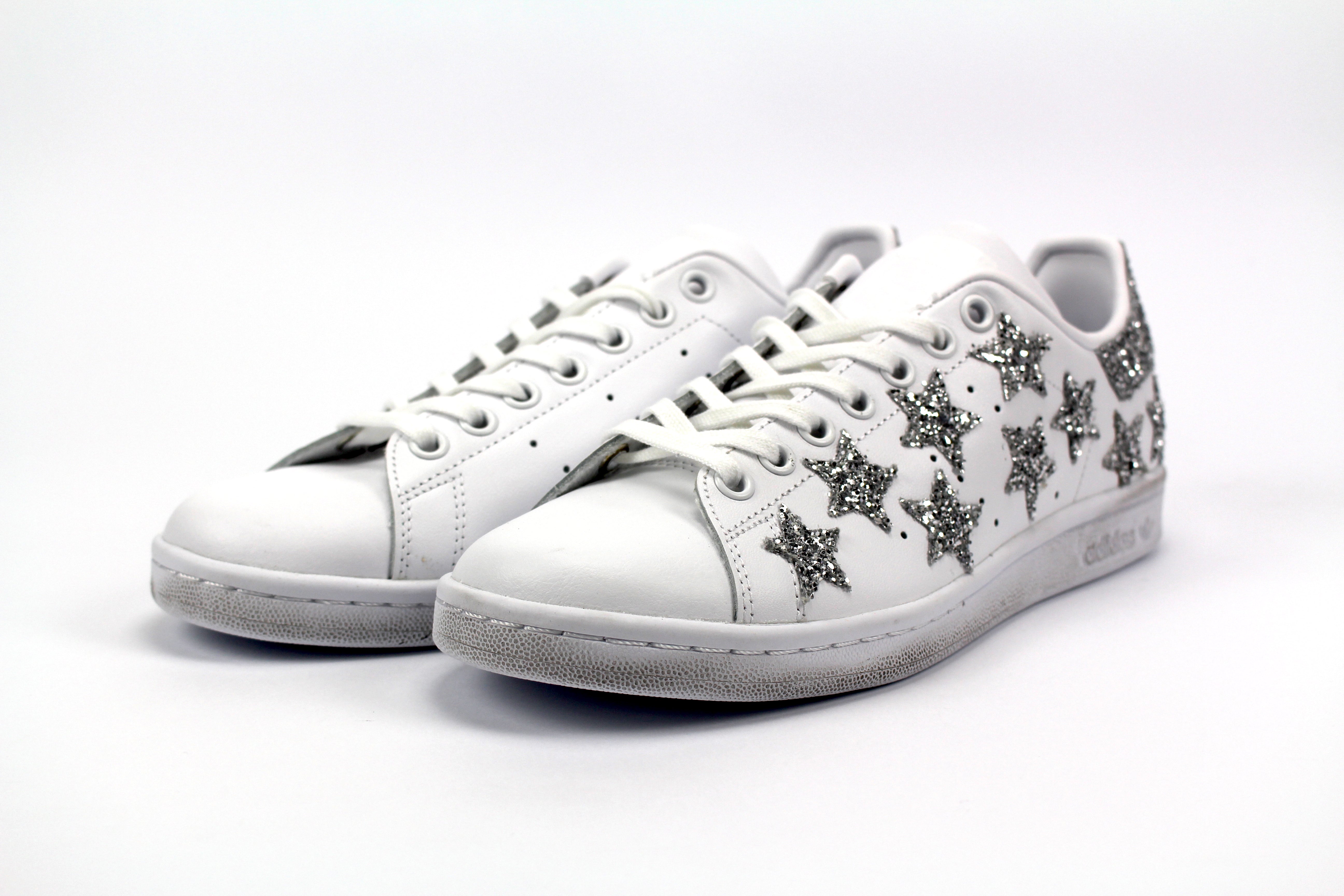 Adidas Stan Smith Stelline Glitter Argento