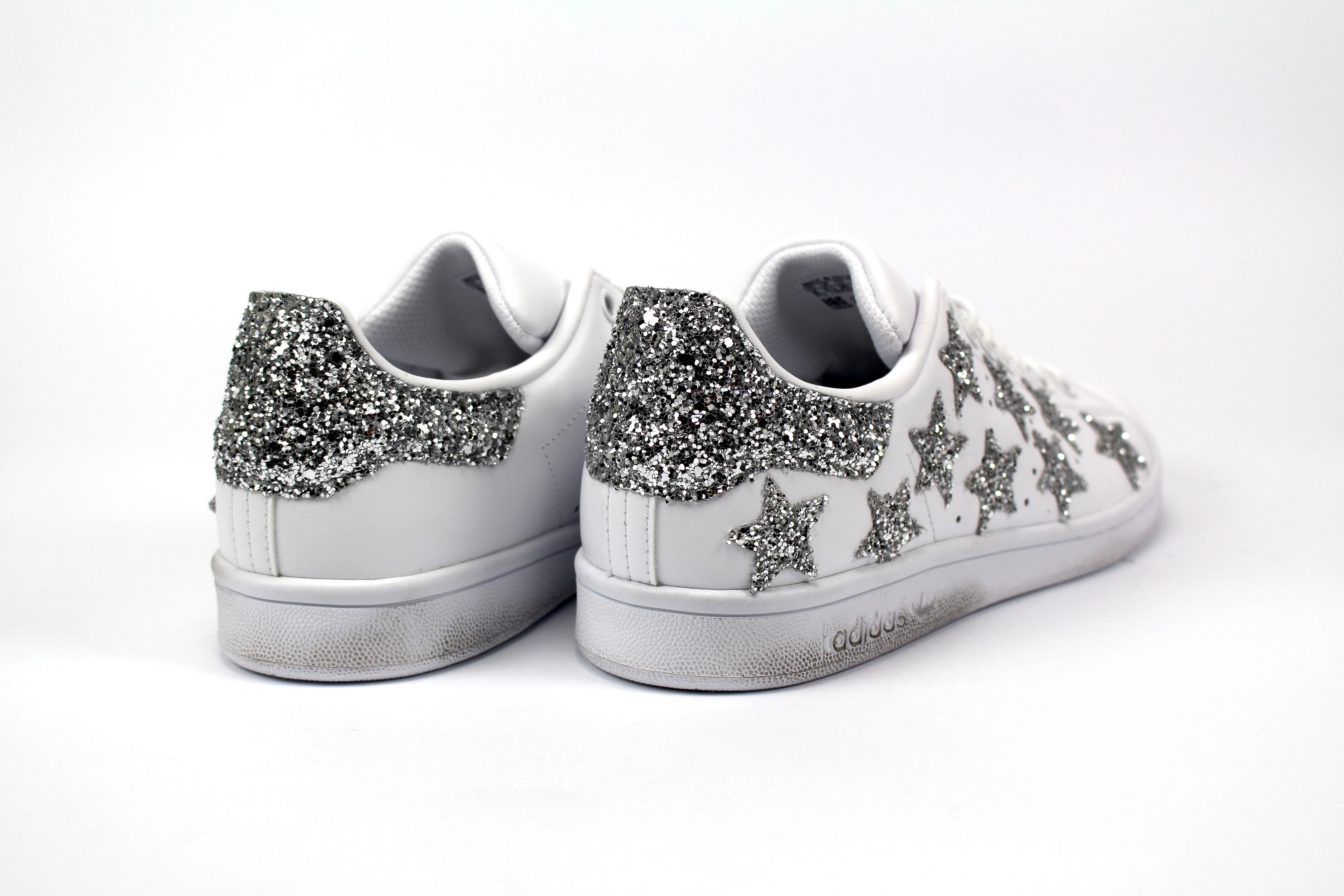 Adidas Stan Smith Stelline Glitter Argento