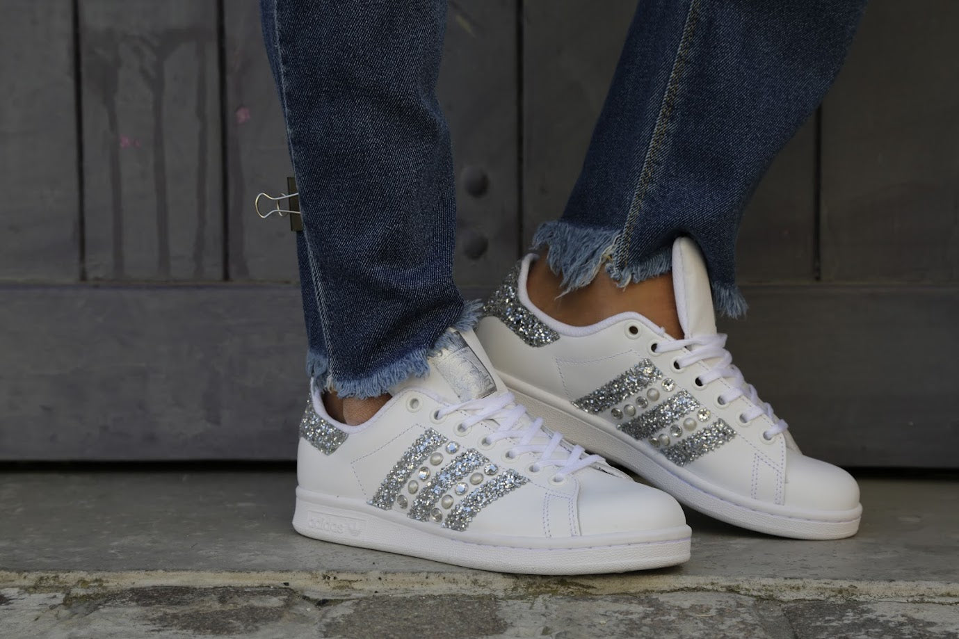 Adidas Stan Smith Strass Silver Glitter & Perle