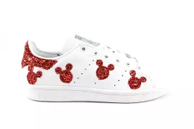 Adidas Stan Smith Topolini Red Glitter