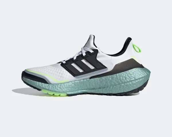 Adidas Ultra Boost 21 Cold Rdy Crystal White Core Black Signal Green S23898