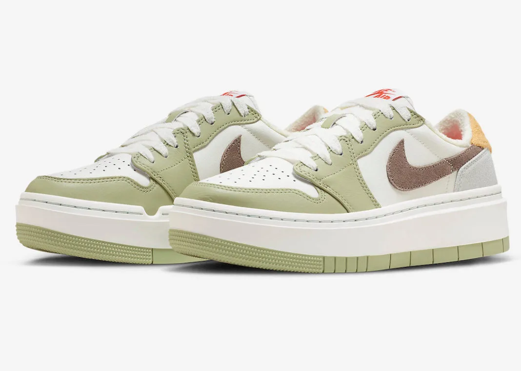 Air Jordan 1 Elevate Low Year of the Rabbit Coconut Milk Faded Green Sanded Gold FD4326-121