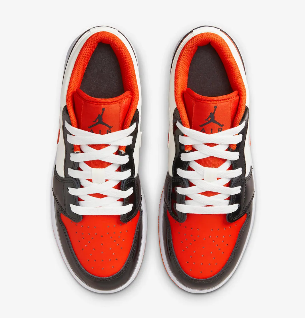 Air Jordan 1 Low GS Halloween Sail Orange Black DV1335-800