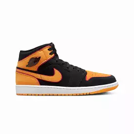 AIR JORDAN 1 MID SE 'BLACK/VIVID ORANGE-CARDINAL RED-WHITE'