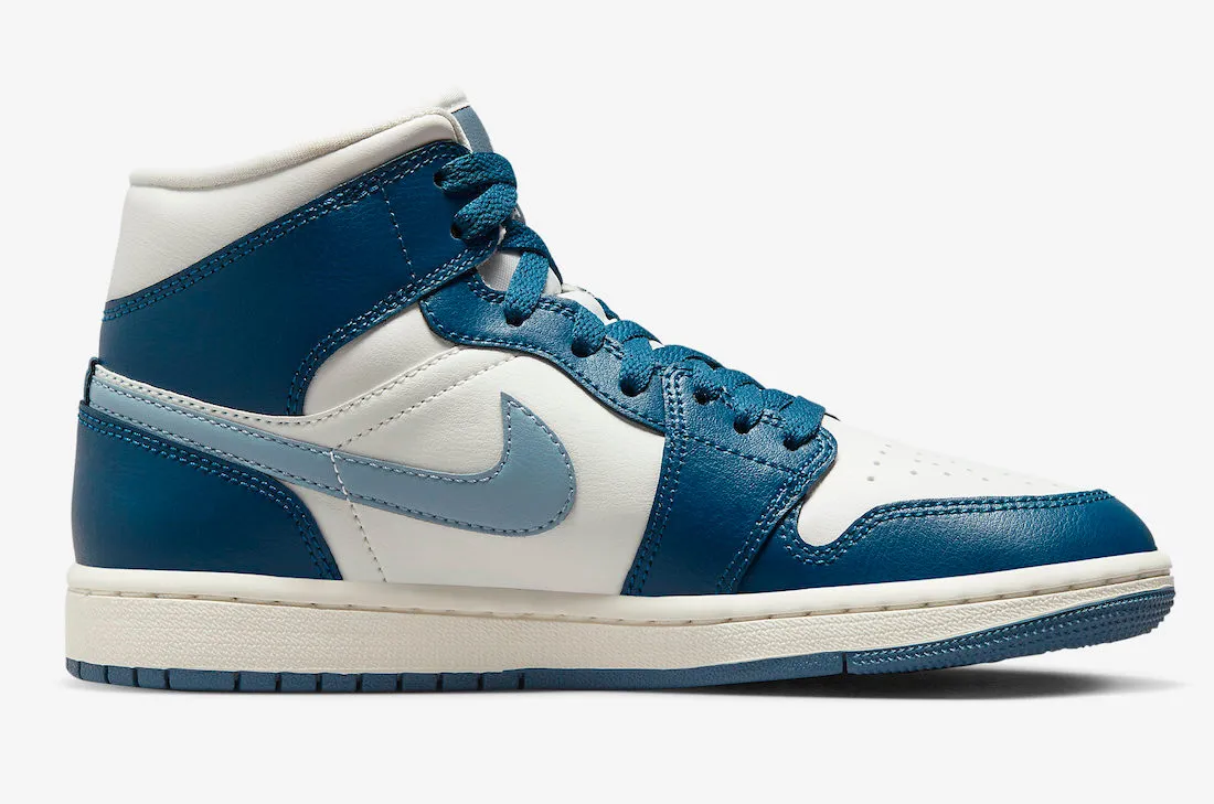 Air Jordan 1 Mid Sky J French Blue Sail Ozone Blue BQ6472-414