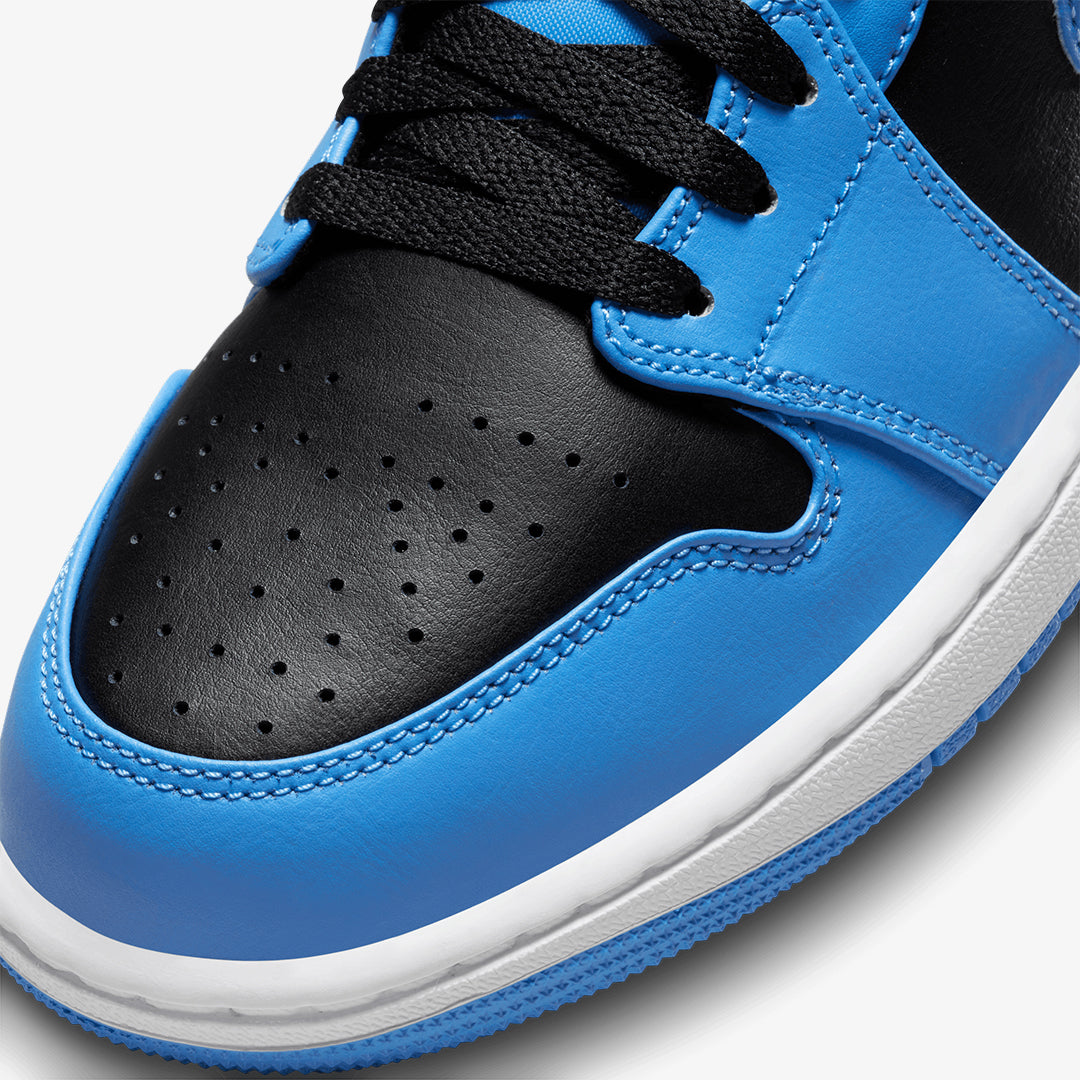 AIR JORDAN 1 MID 'UNIVERSITY BLUE/BLACK-WHITE'