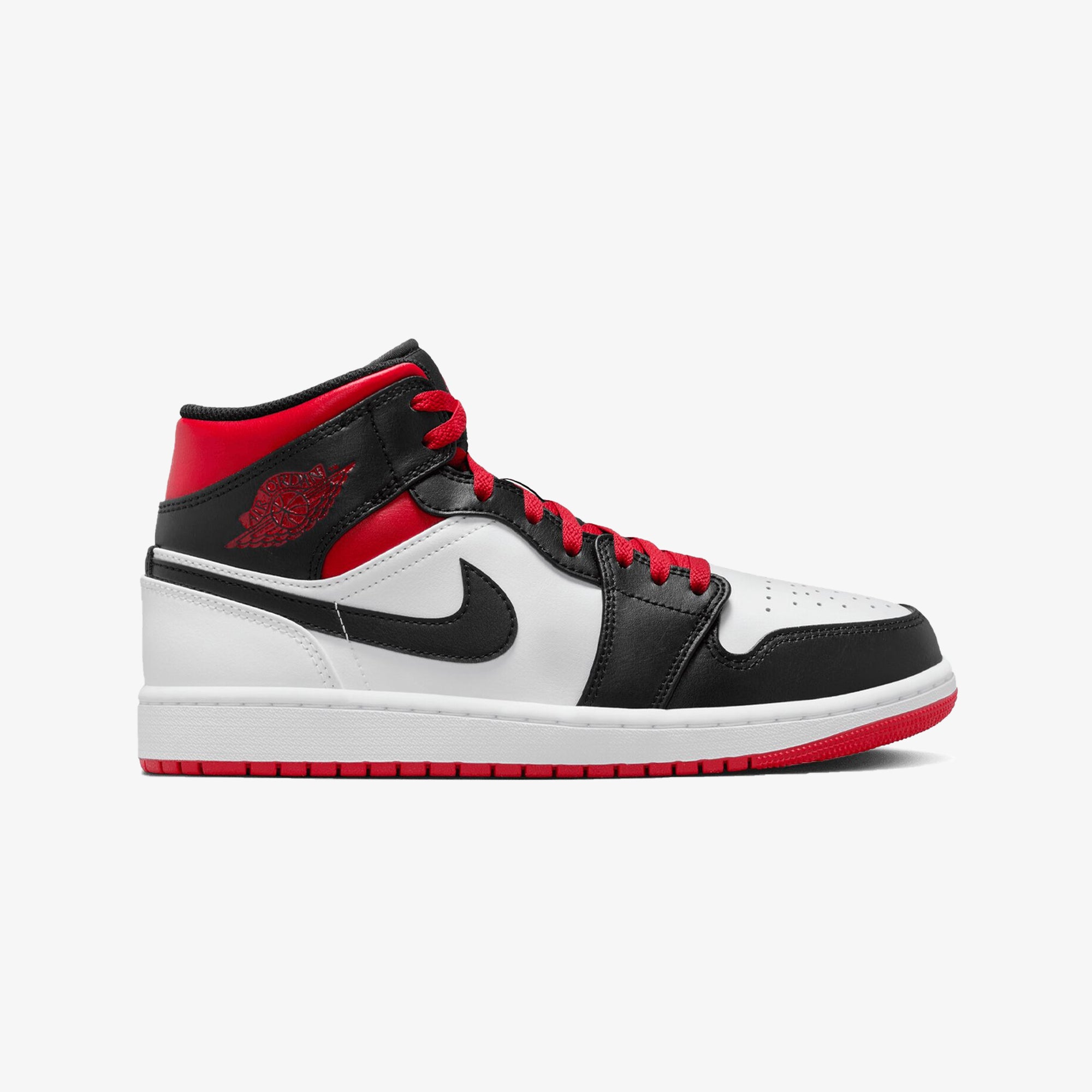 AIR JORDAN 1 MID 'WHITE/GYM RED-BLACK'