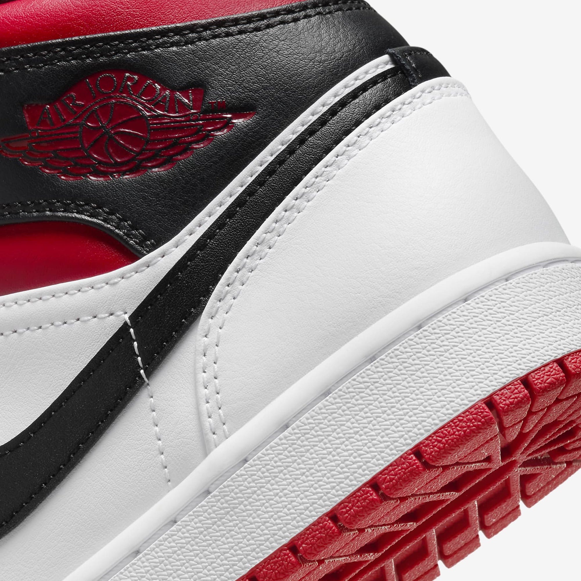 AIR JORDAN 1 MID 'WHITE/GYM RED-BLACK'