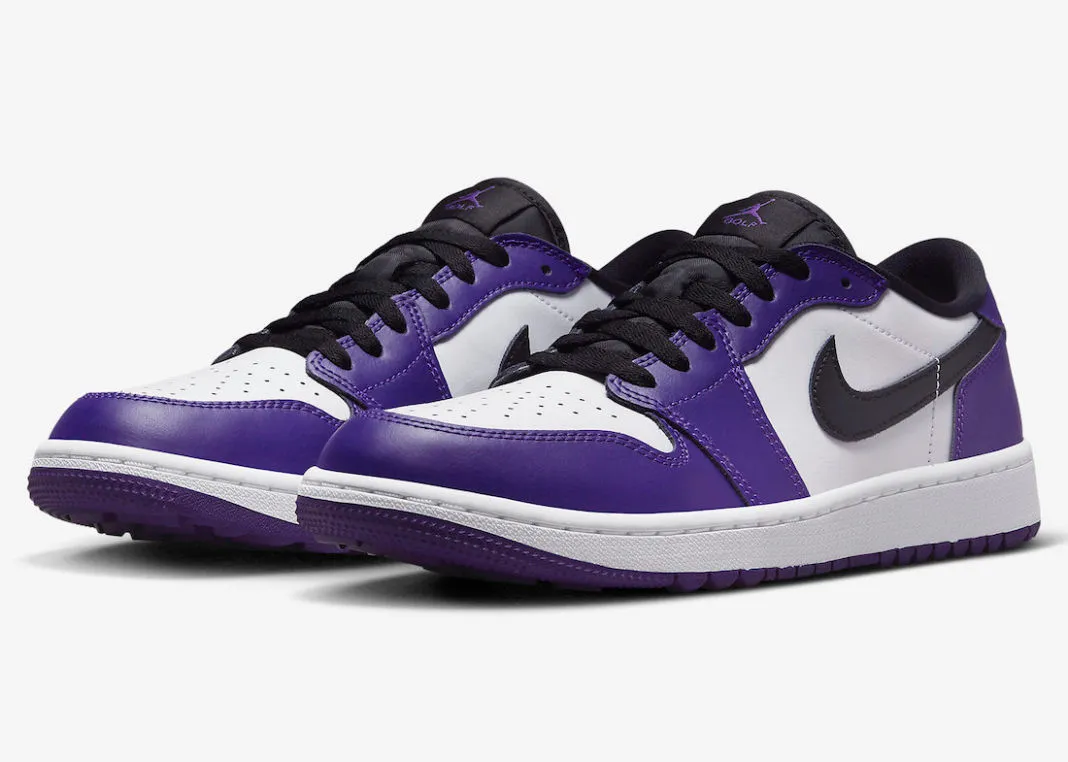 Air Jordan 1 Retro Low Golf Court Purple White Black DD9315-105