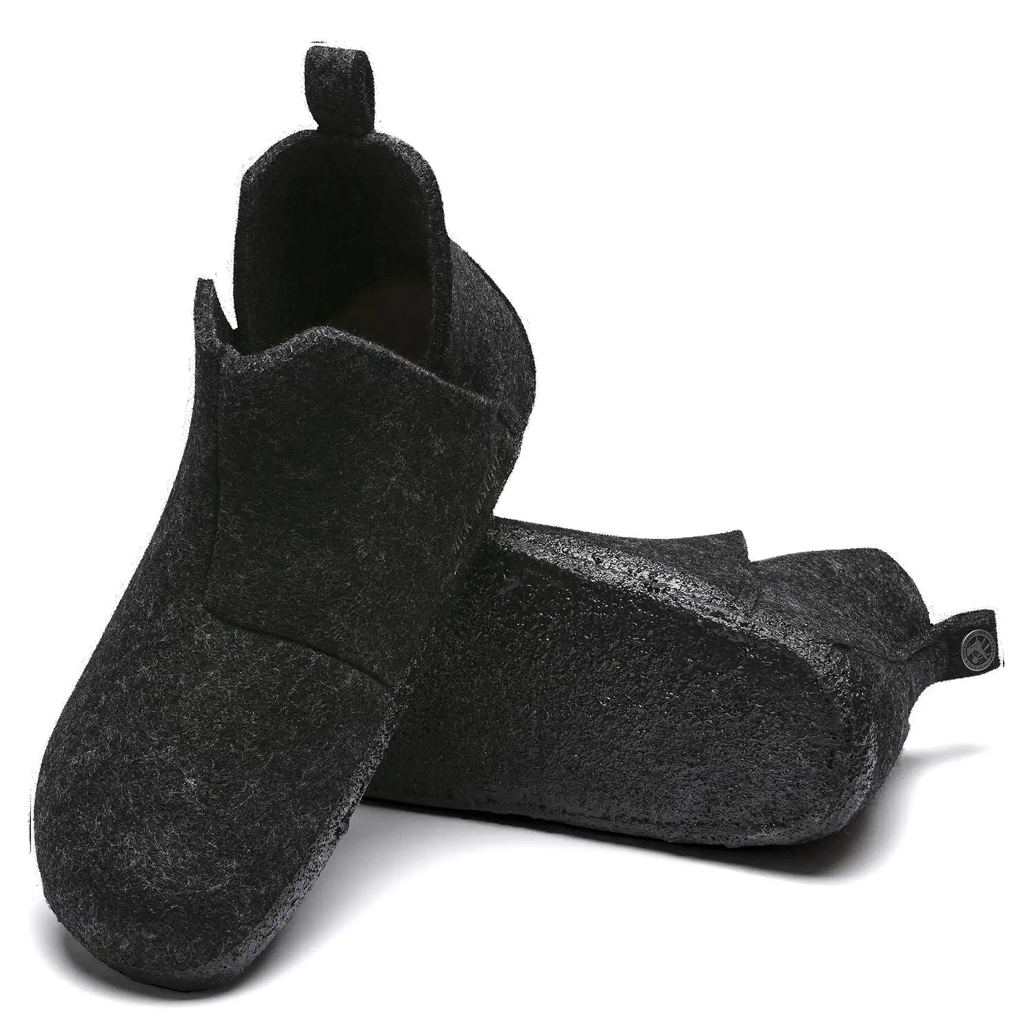 Andermatt - Anthracite Wool Felt Shearling||Andermatt - Feutre de laine et fourrure anthracite