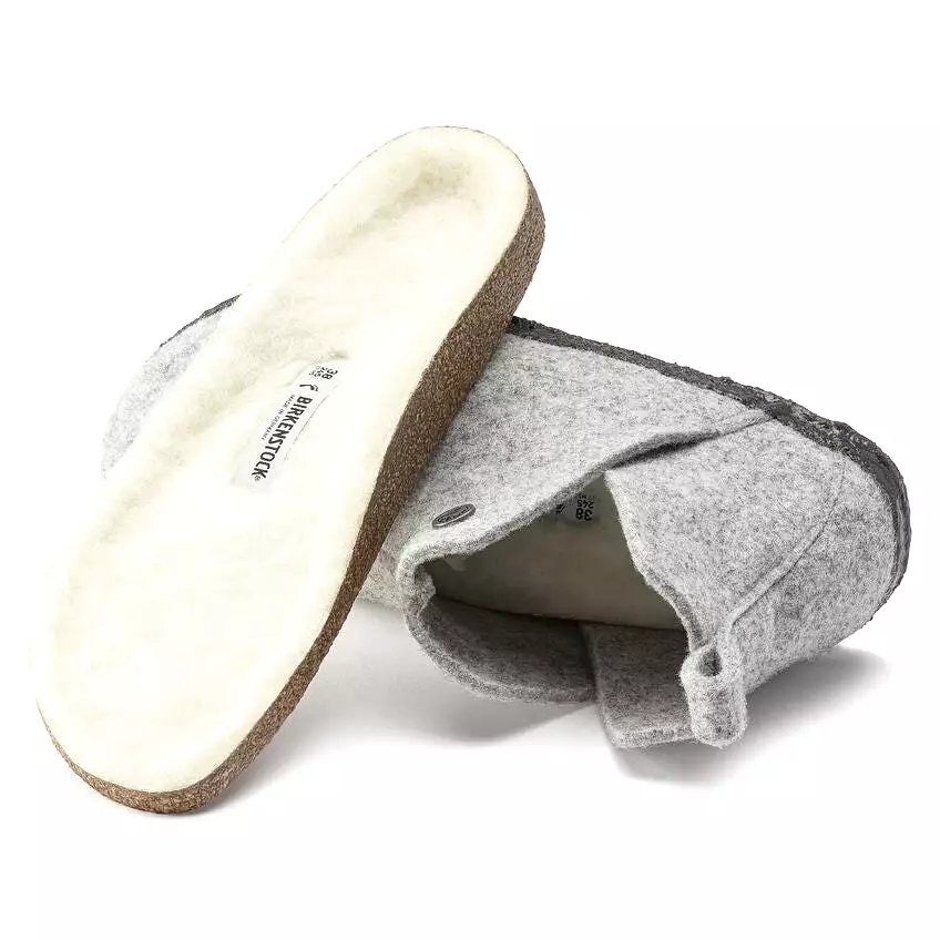 Andermatt - Light Grey Wool Felt Shearling||Andermatt - Feutre de laine et fourrure gris ple