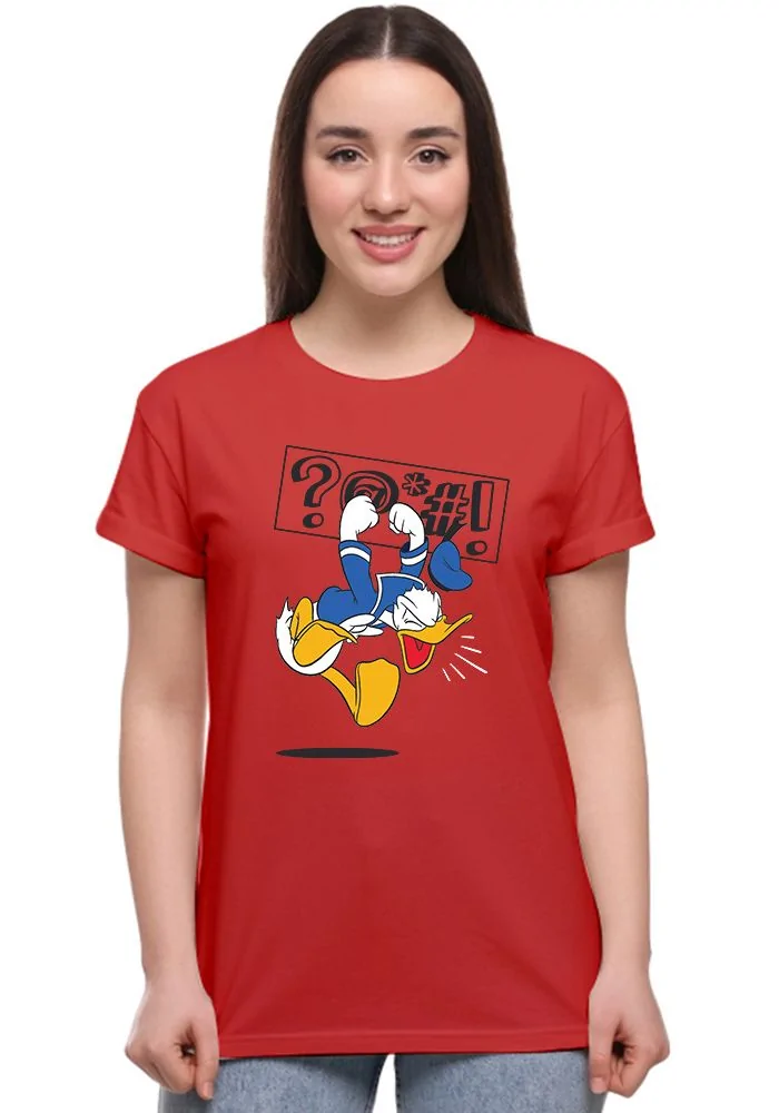 Angry Donald Duck Women Tshirt