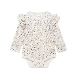 Aster & Oak Winter Floral Flutter Onesie