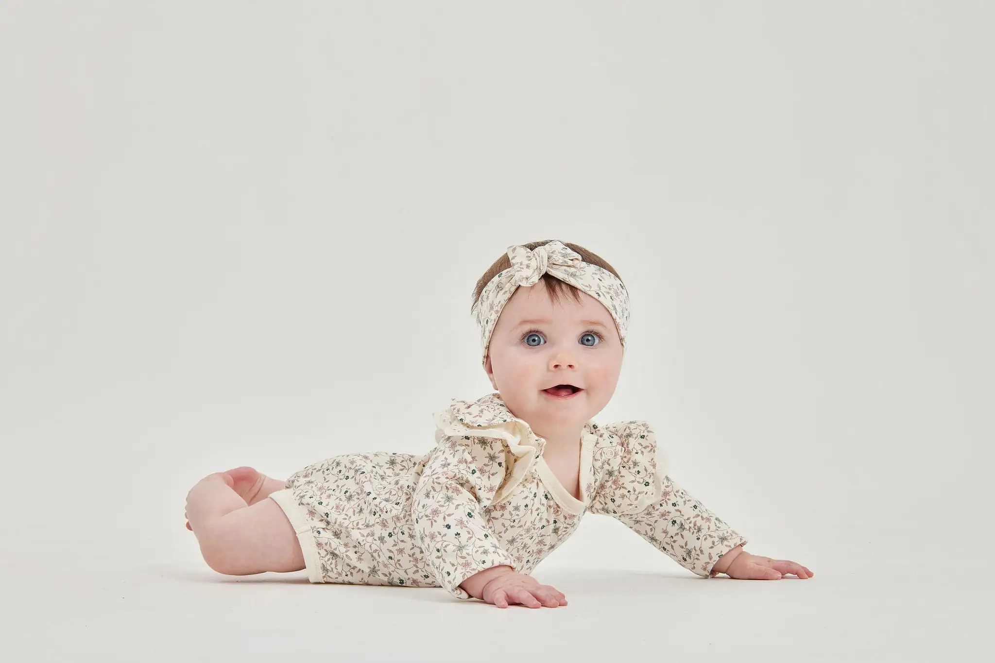 Aster & Oak Winter Floral Flutter Onesie