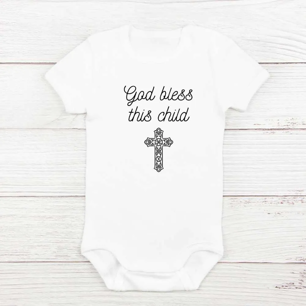 Baby Romper - God Bless this Child (Personalisation Available)