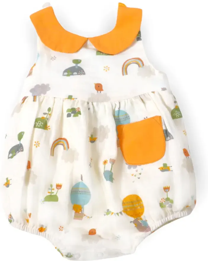 Balloon Peter Pan Collar Bubble Romper