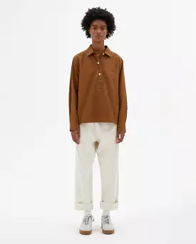 BIG POCKET SWING SHIRT / TOBACCO