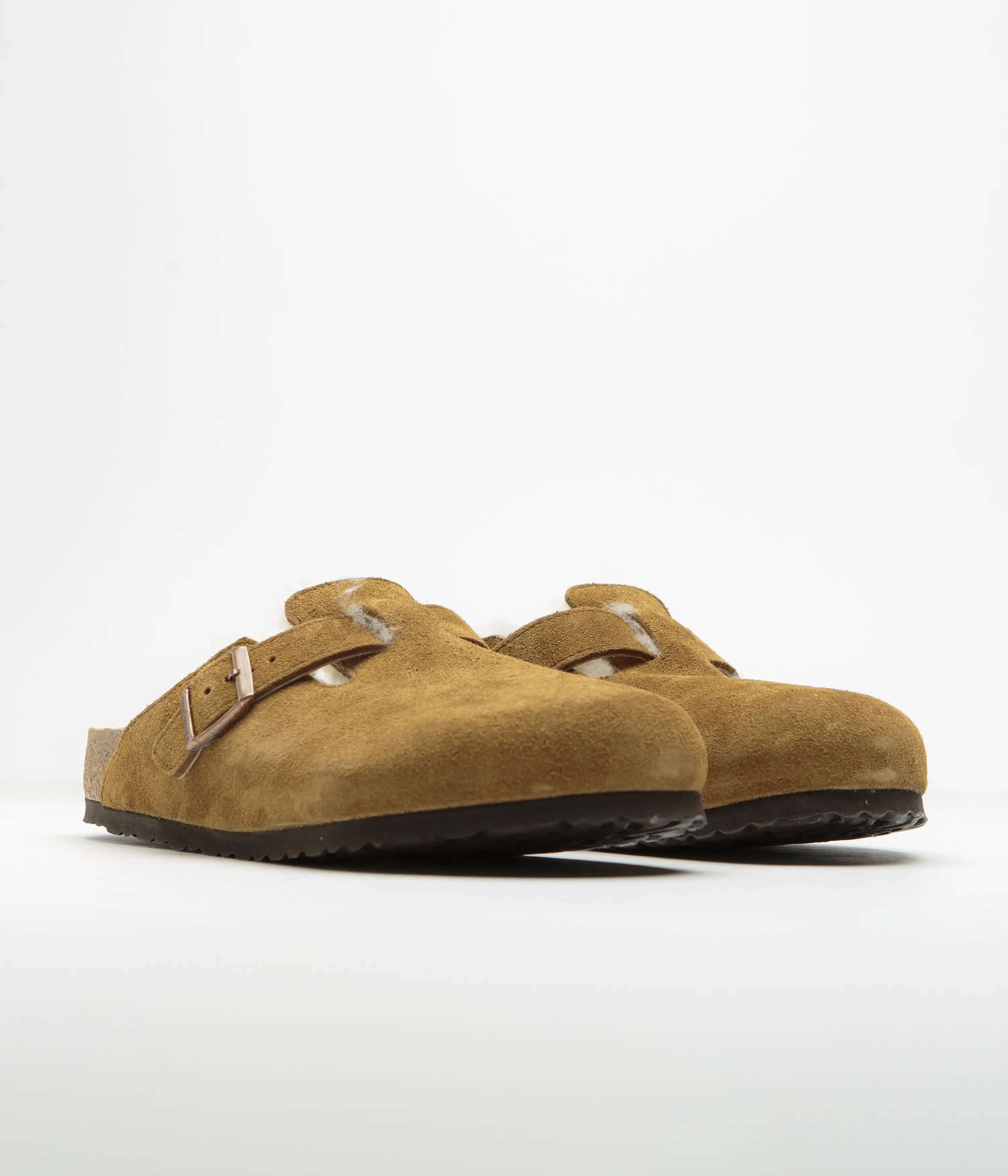 Birkenstock Boston Shearling Sandals - Mink