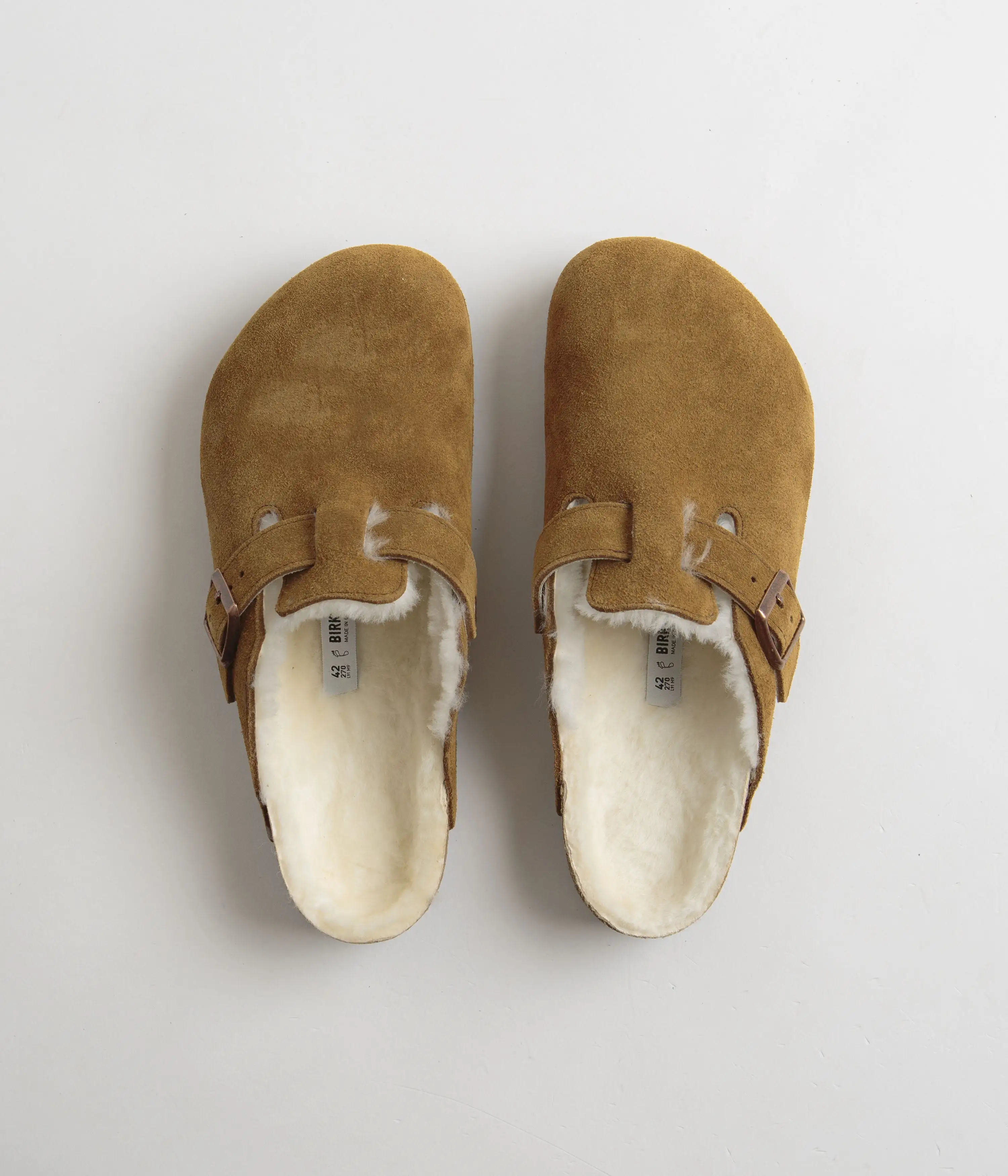 Birkenstock Boston Shearling Sandals - Mink