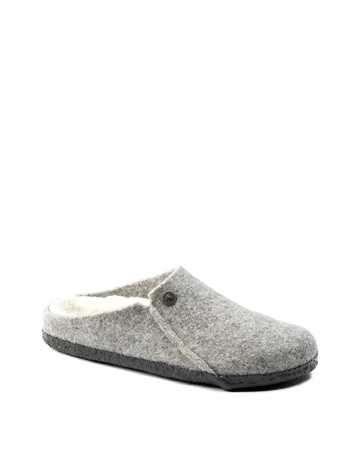 Birkenstock Zermatt Shearling Narrow Slipper Light Grey