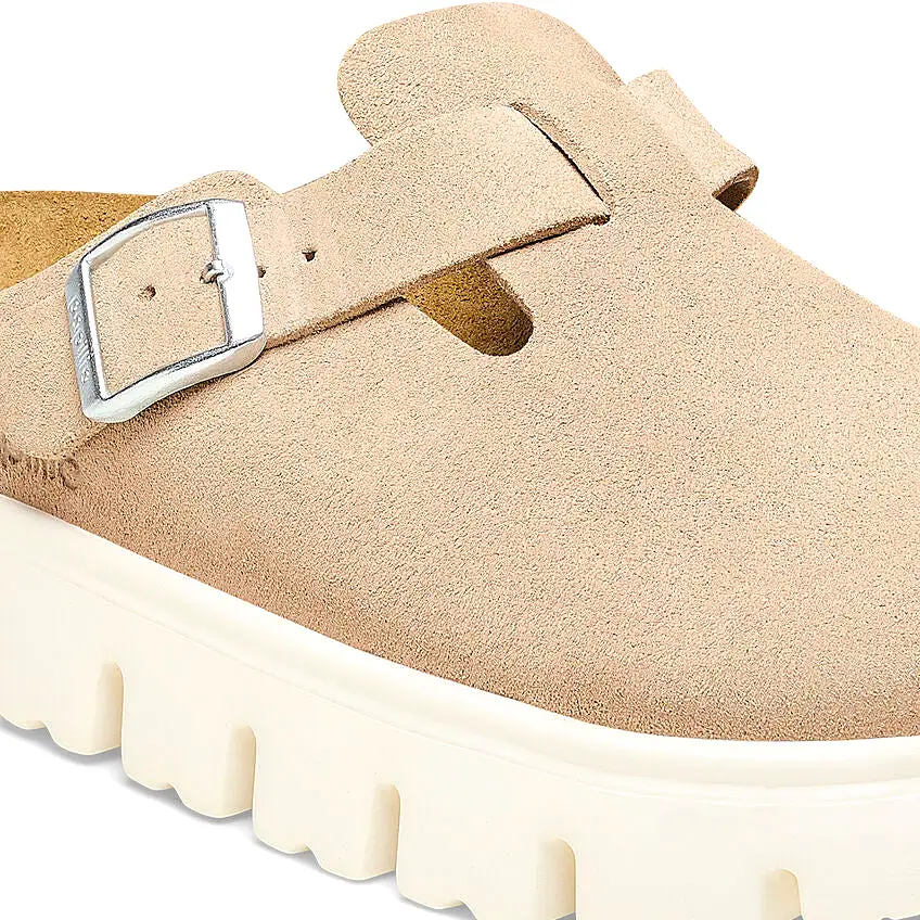 Boston Chunky - Warm Sand Suede||Boston grosse semelle - Suède sable