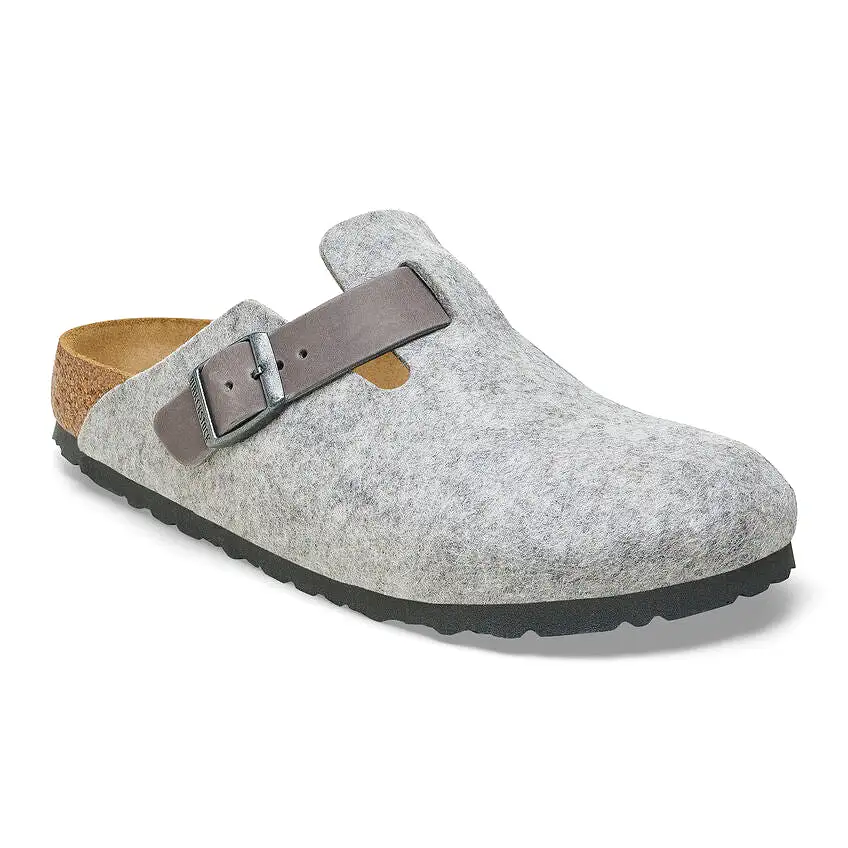 Boston - Light gray felt leather