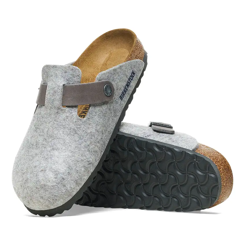 Boston - Light gray felt leather