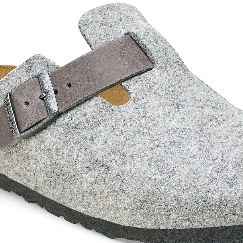 Boston - Light gray felt leather