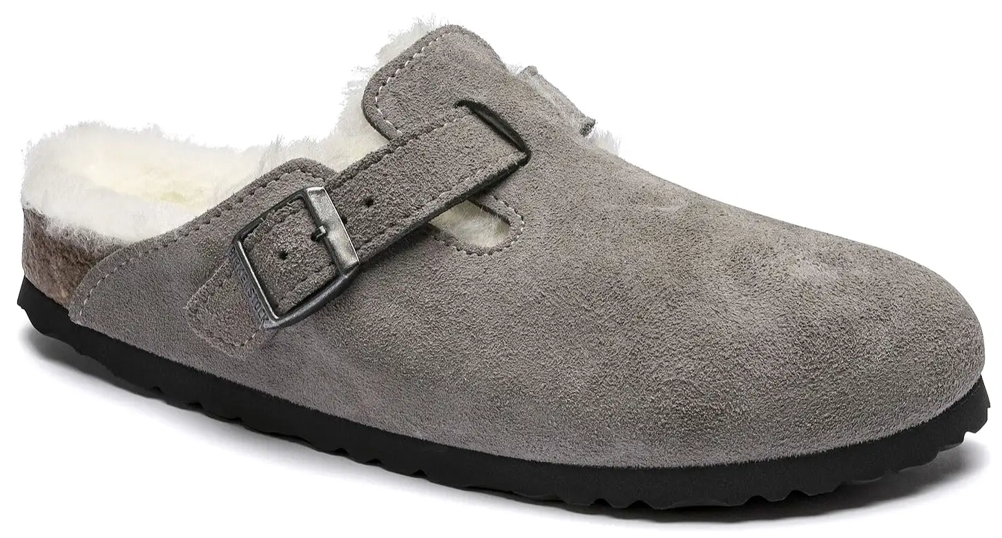 Boston - Stone Coin Shearling Suede||Boston - Suède Fourrure Stone Coin