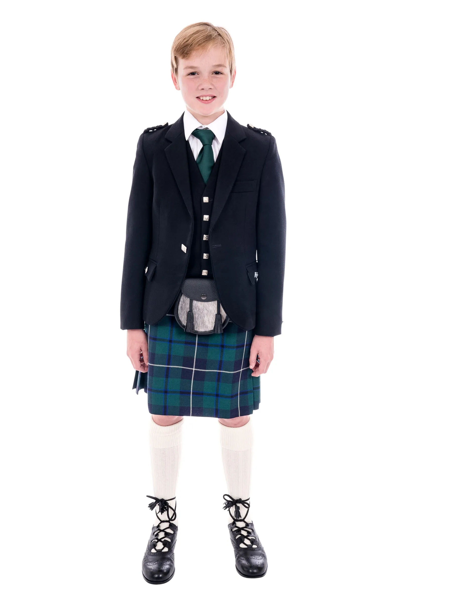 Boys Black Argyll kilt hire outfit