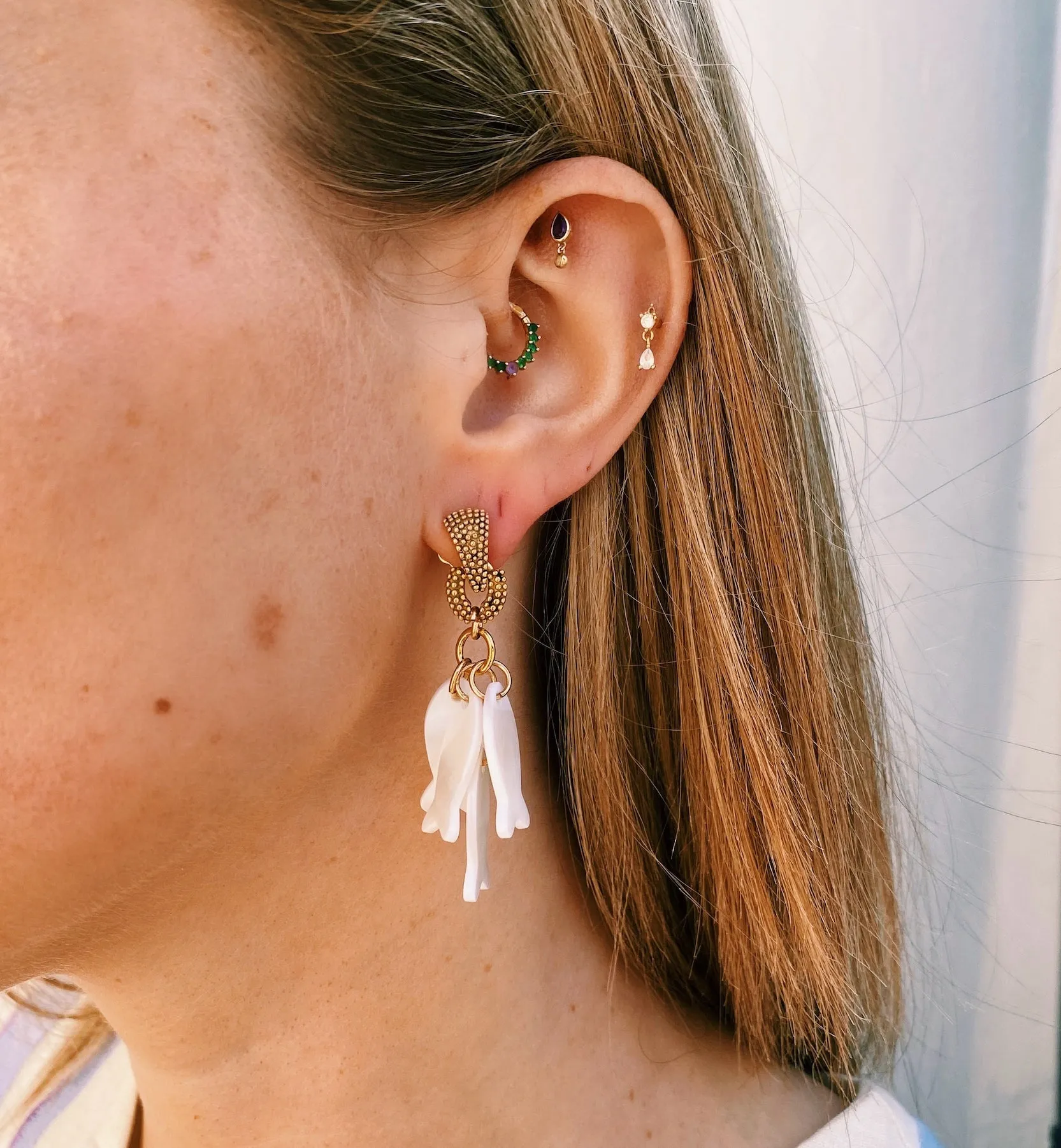 Brinker + Eliza School of White Fishes Earrings