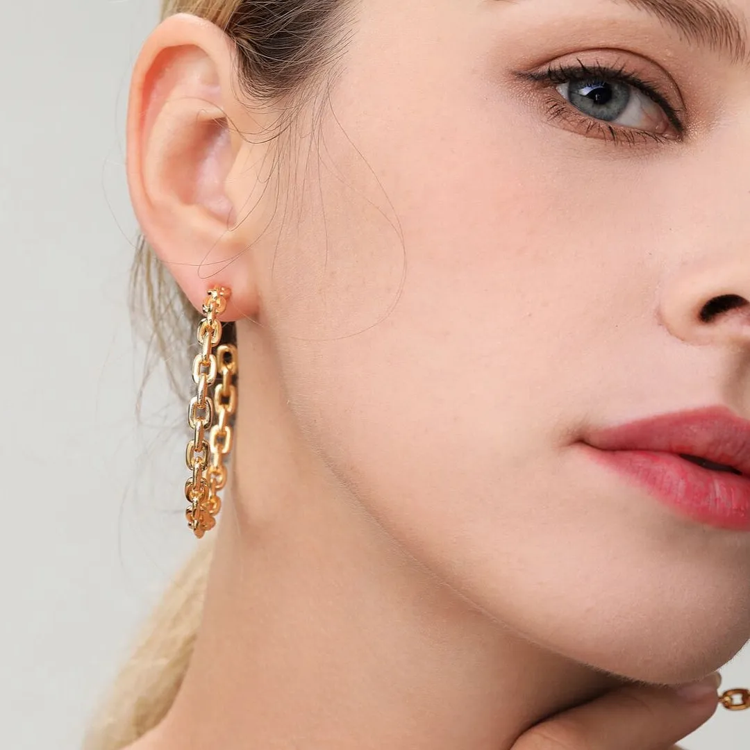 Brylie Hoops in Gold