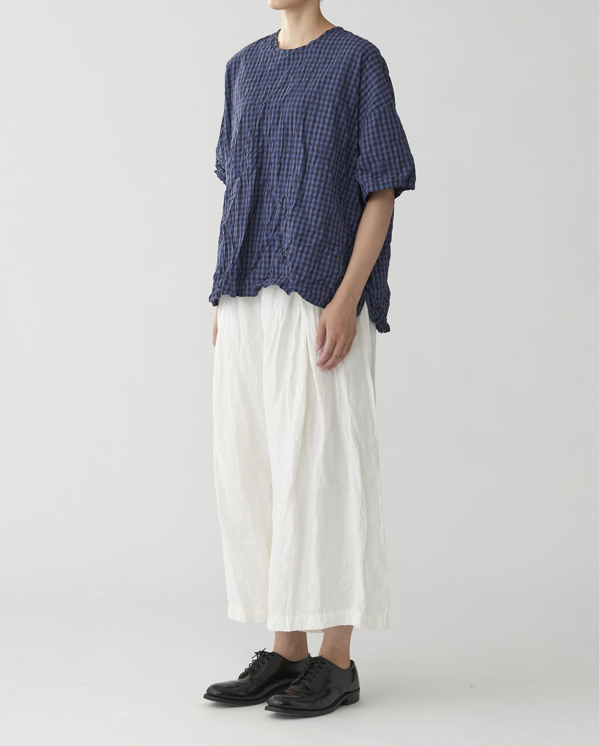 CHECK BLOUSE / BLUE