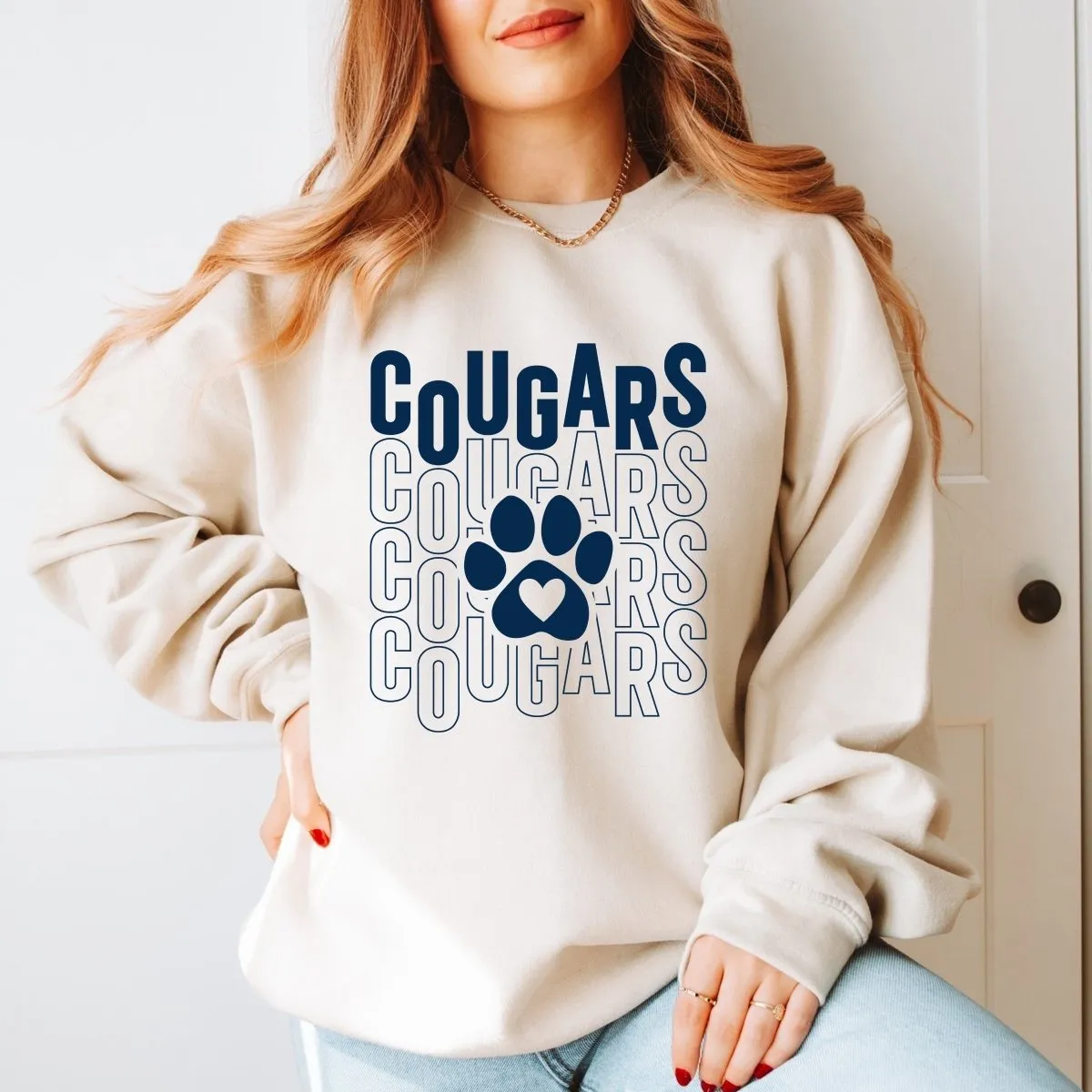 Cougars Repeat with Heart Paw Sweatshirts - Hunt Club Elementary