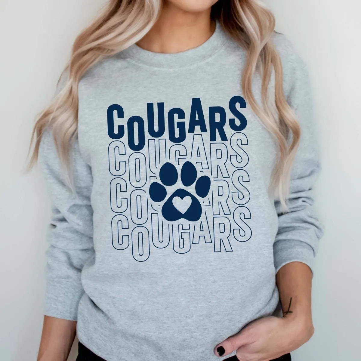 Cougars Repeat with Heart Paw Sweatshirts - Hunt Club Elementary