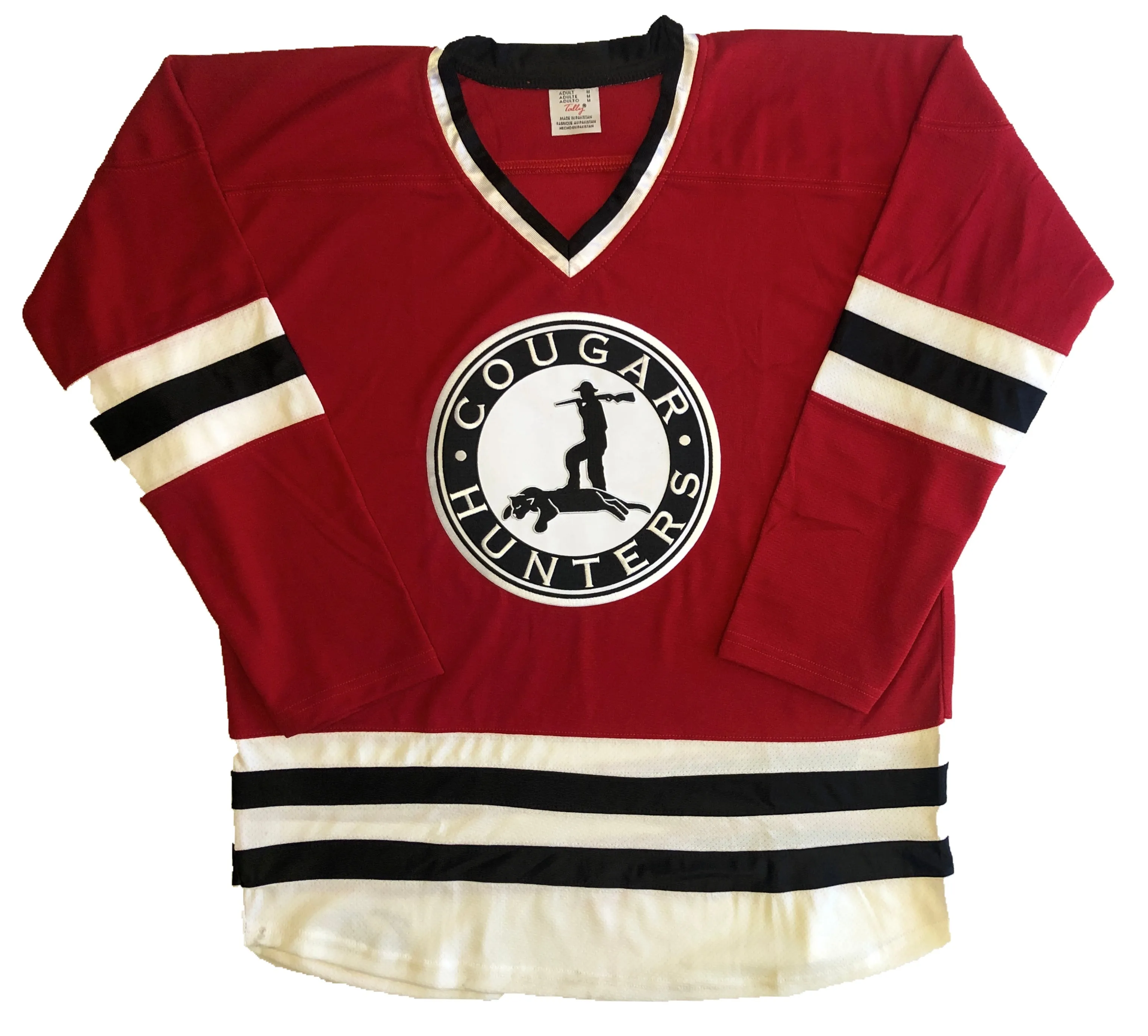 Custom Hockey Jerseys with the Cougar Hunters Twill Logo