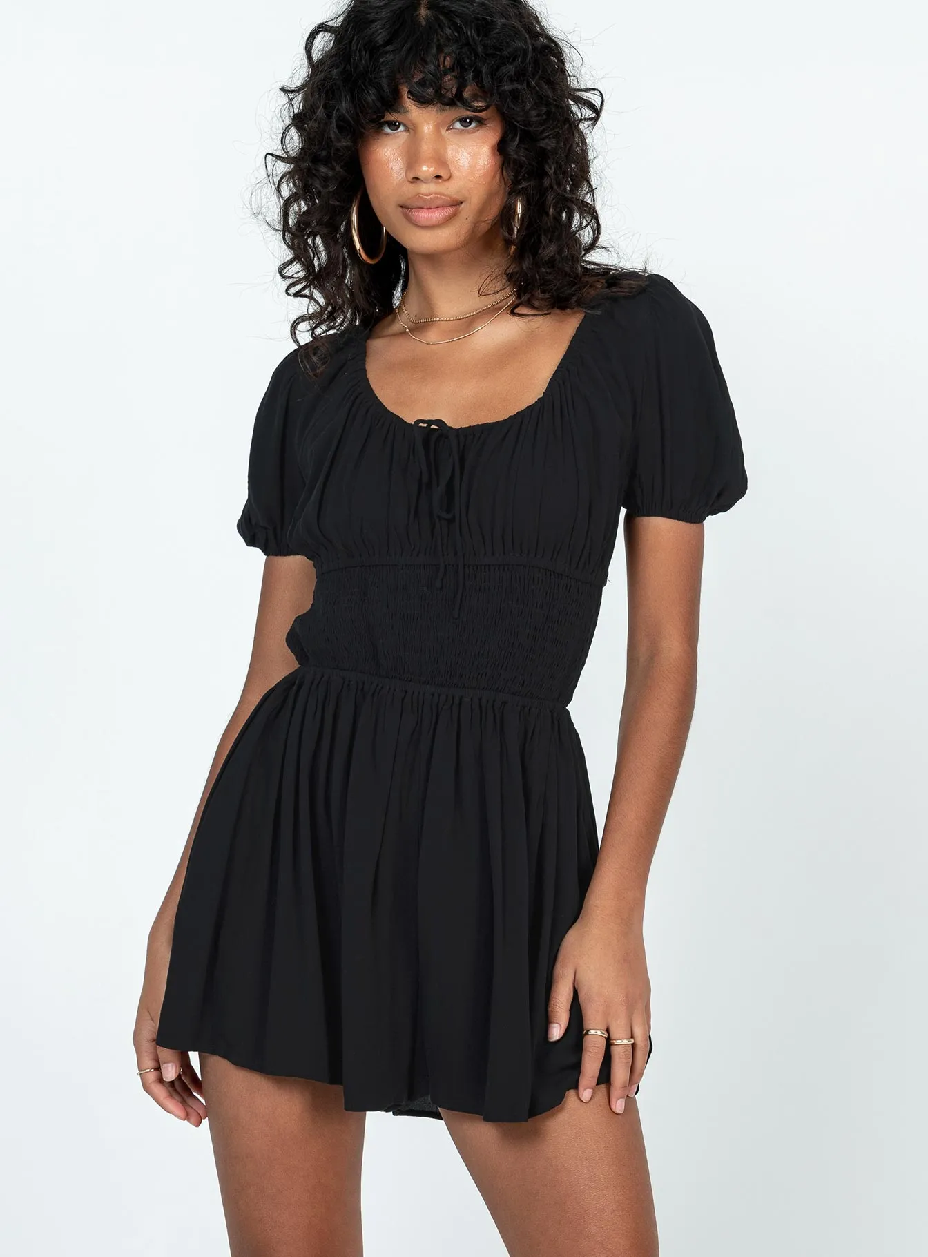 Elijah Romper Black