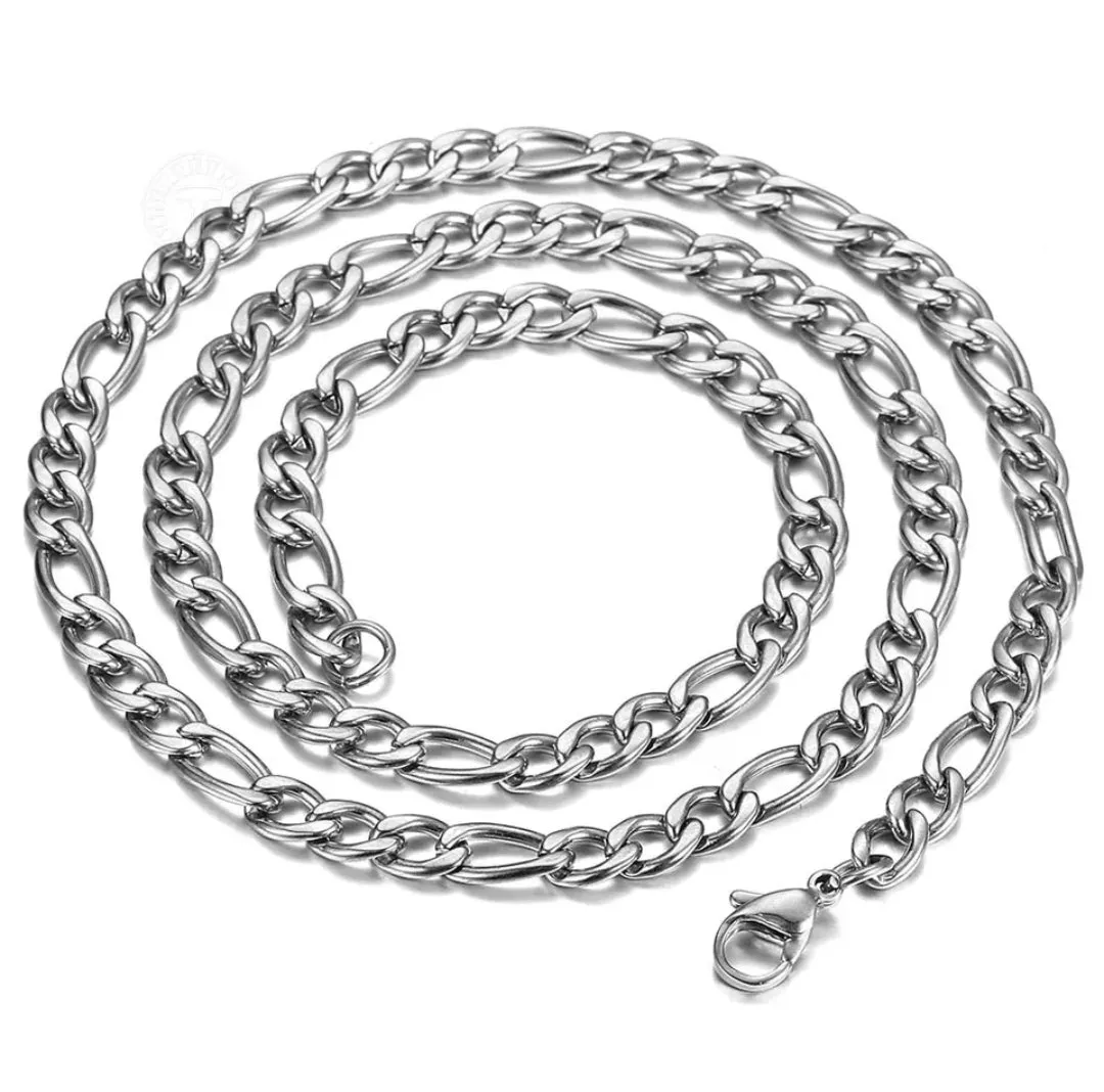 Figaro Chain Bracelet and  Necklace Set