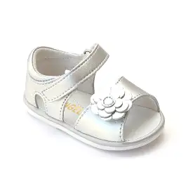 FINAL SALE - Angel Baby Girls Flower Leather Open Toe Sandals