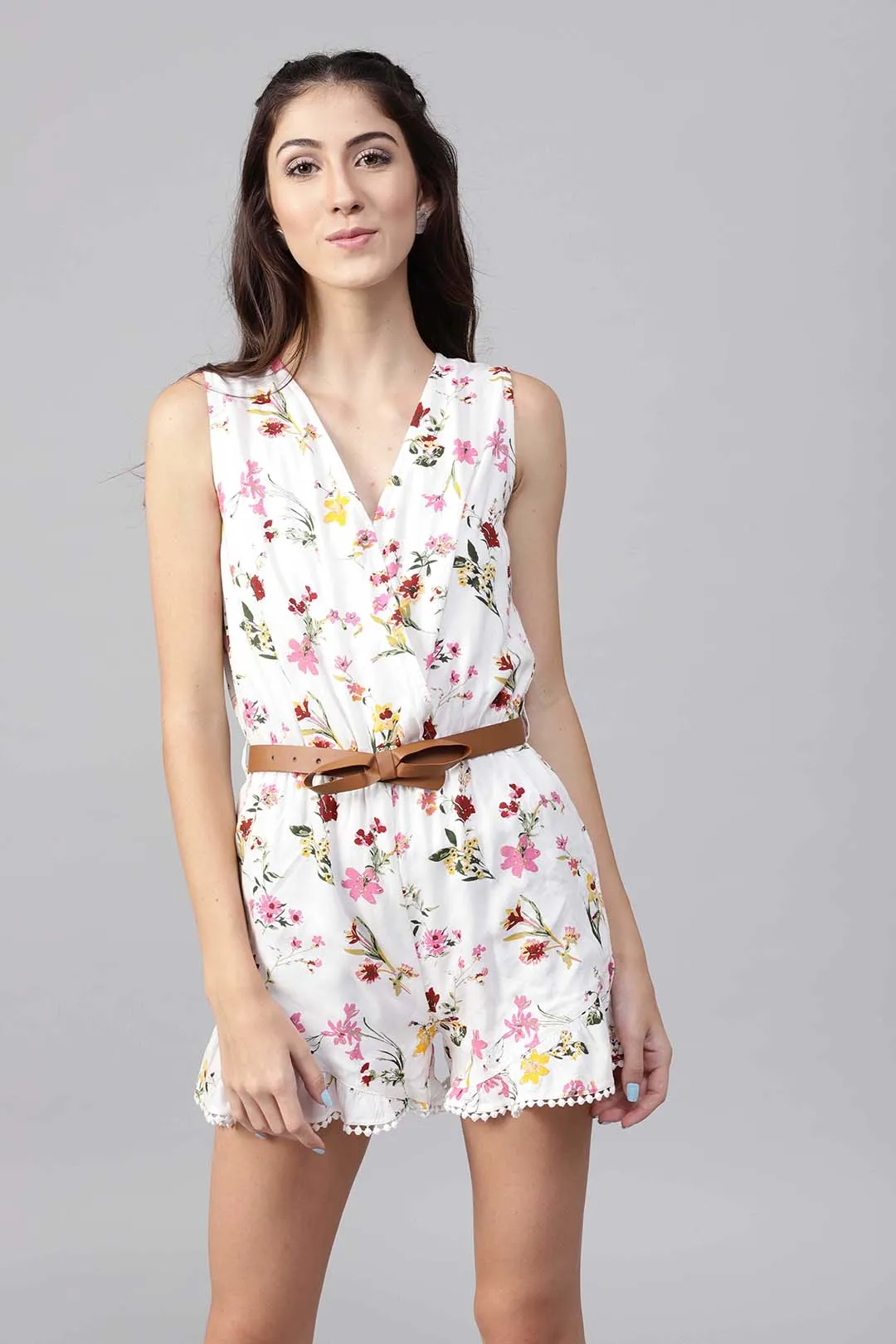 Floral Ruffle Romper